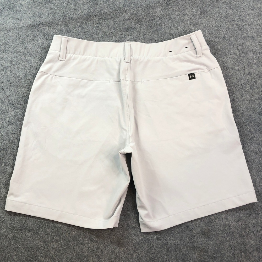 Under Armour Mens Shorts 32x8 Gray Athletic Training Golf Stretch Flat Front - Picture 2 of 13